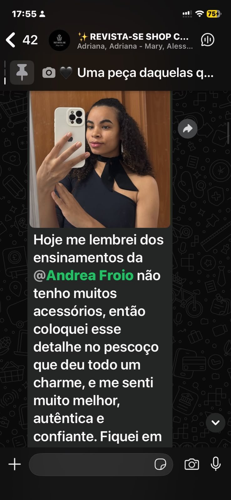 Depoimento do grupo Shop Club