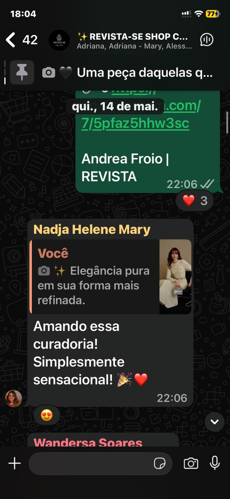 Depoimento do grupo Shop Club