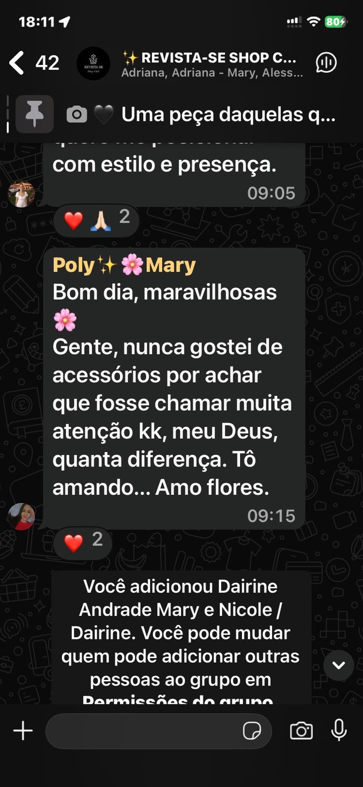Depoimento do grupo Shop Club