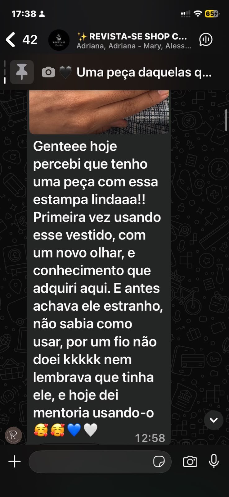 Depoimento do grupo Shop Club