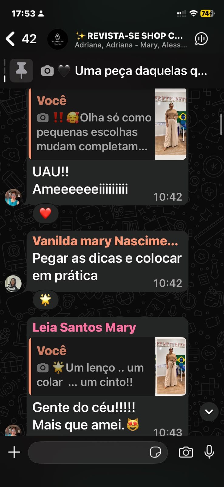 Depoimento do grupo Shop Club