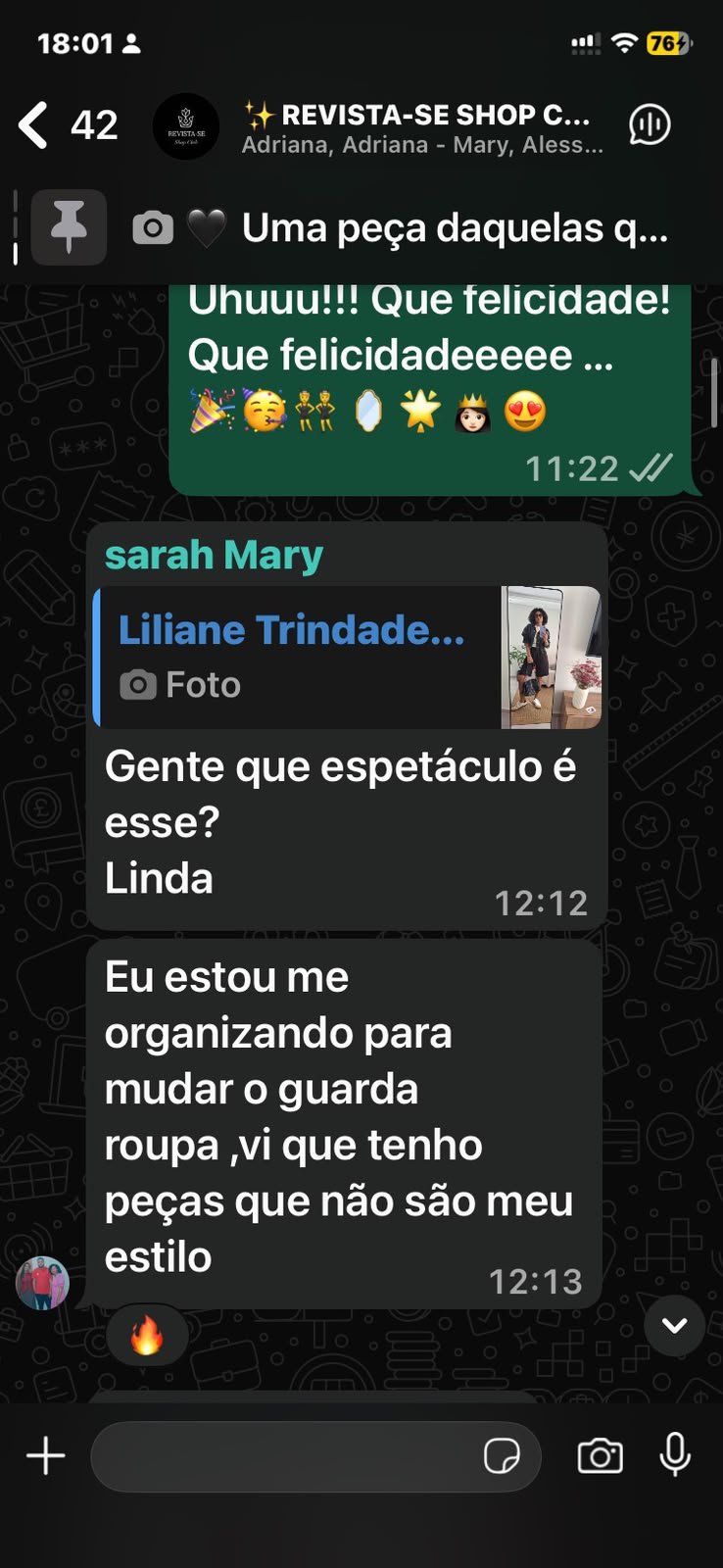 Depoimento do grupo Shop Club